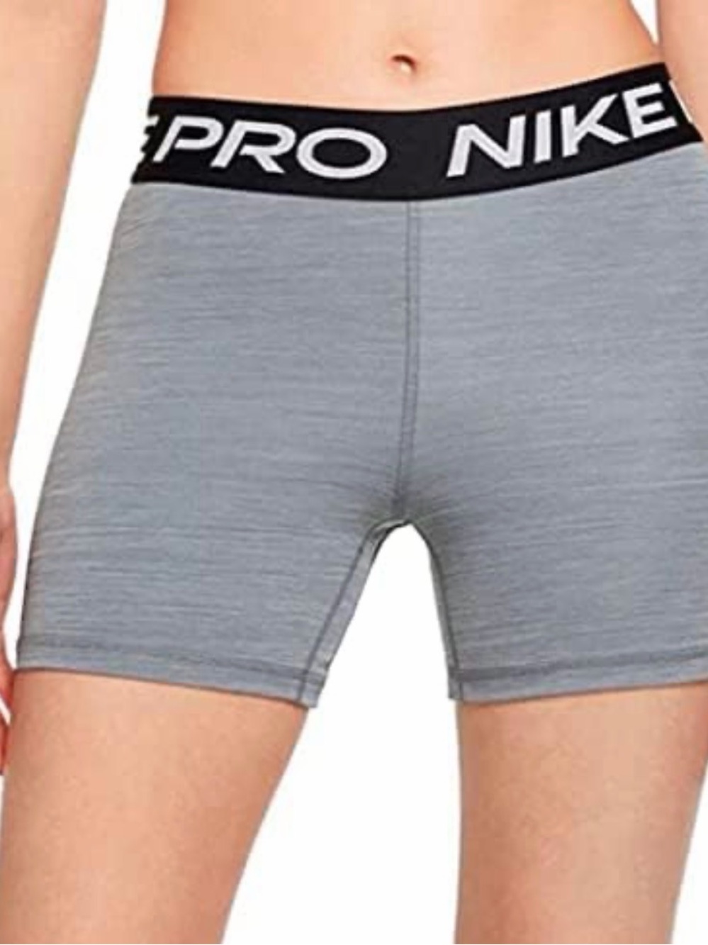 Nike Pro black waisted grey shorts